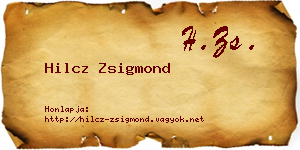 Hilcz Zsigmond névjegykártya